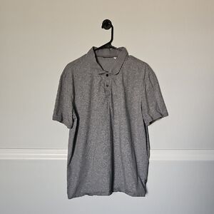Calvin Klein Short Sleeve Polo Shirt Heather Grey L